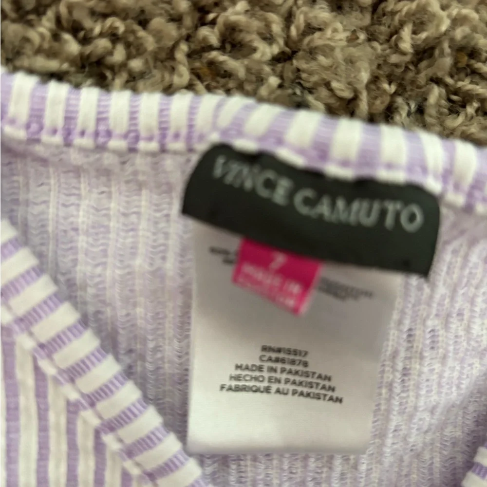 Vince Camuto purple and White Tiered Sundress - Picture 3 of 5